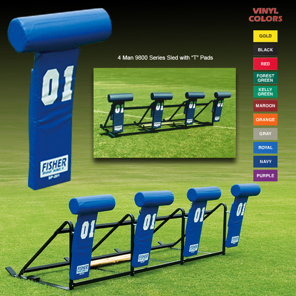 Fisher 4 Man Football 9800 Sleds w/ "T" Pads Football Equipment and Gear