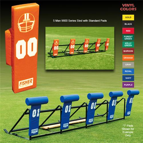 Fisher 5 Man Football 9800 Sleds w/ Standard Pads