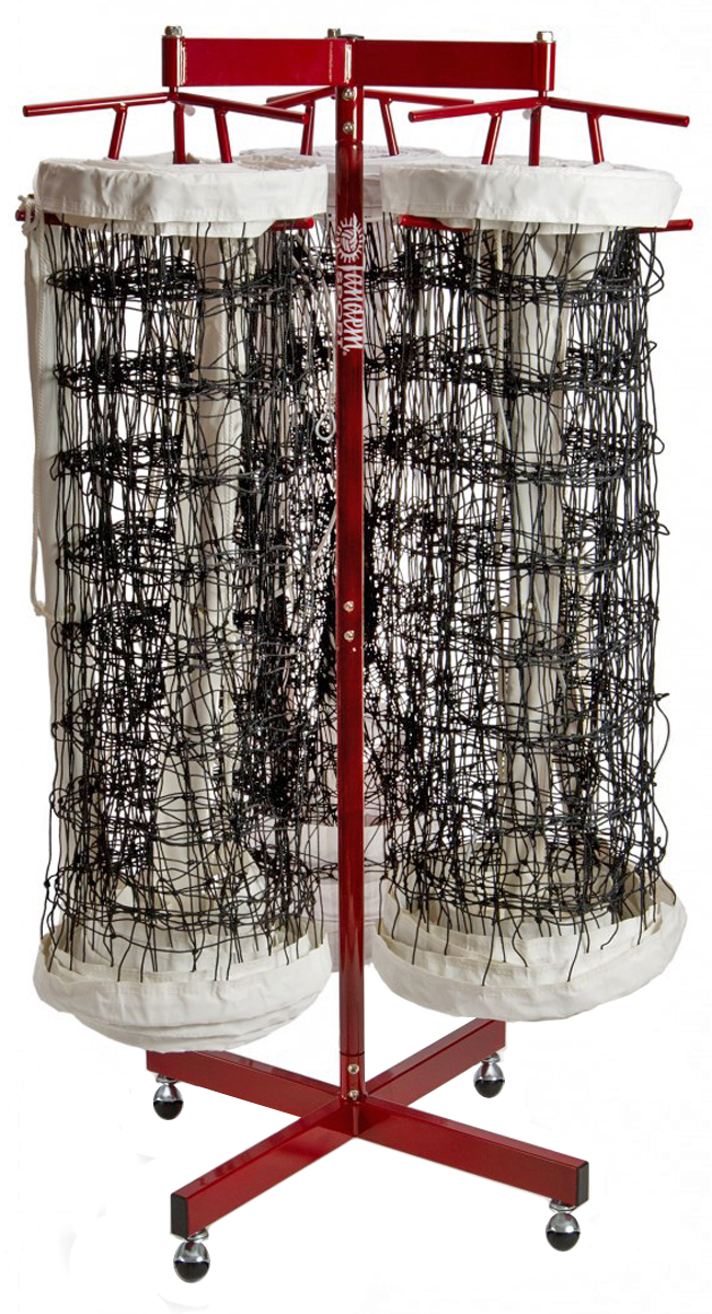 E25327 Tandem Sport Volleyball Triple Net Storage Rack