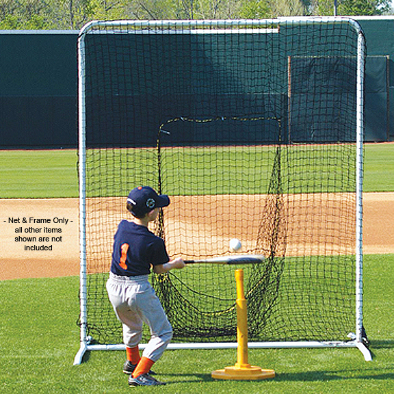 Fisher 6'x7' Baseball Batters Net and Frame - Baseball Equipment & Gear