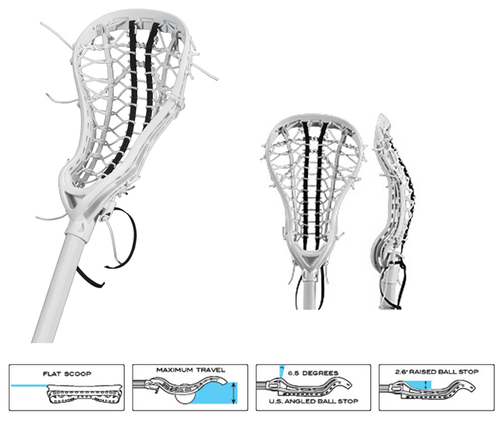 E25712 Debeer Womens Lacrosse Tempest Pro Complete Sticks