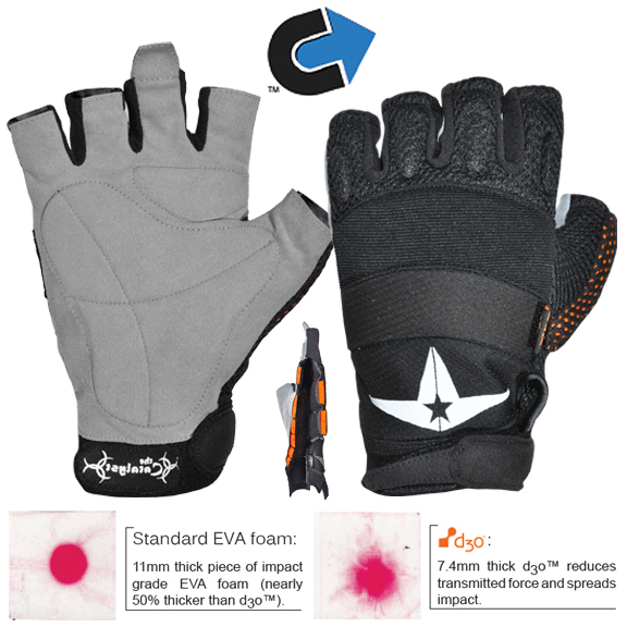 youth half finger football lineman gloves