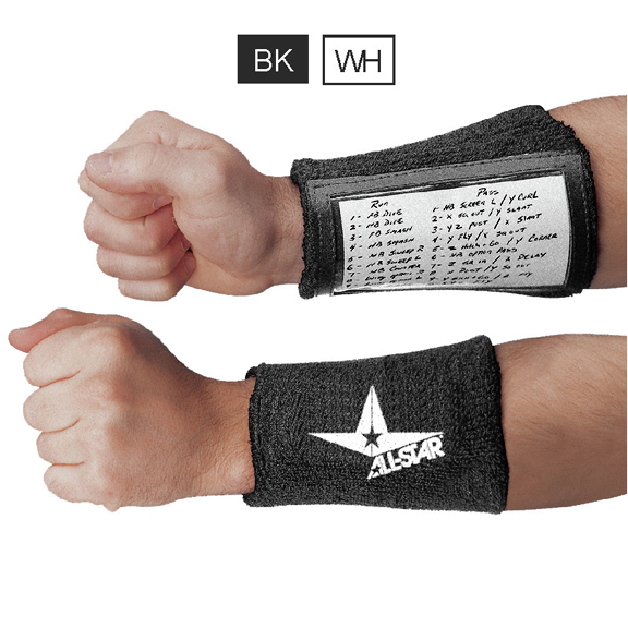 E25875 ALL-STAR Youth Window Football QB Wristbands