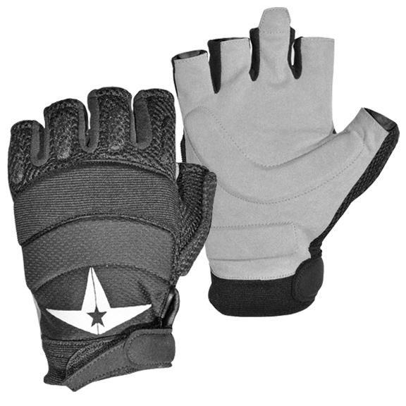 E25882 AllStar Youth Half Finger Football Lineman Gloves