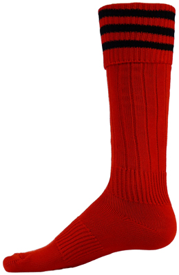 Adult Large 10-13 (White/Navy) 3-STRIPE STRIKER Athletic Socks