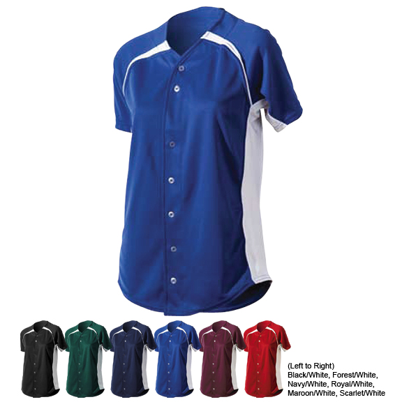 TURFER Women's Full Button Mesh Softball Jerseys - Baseball Equipment ...