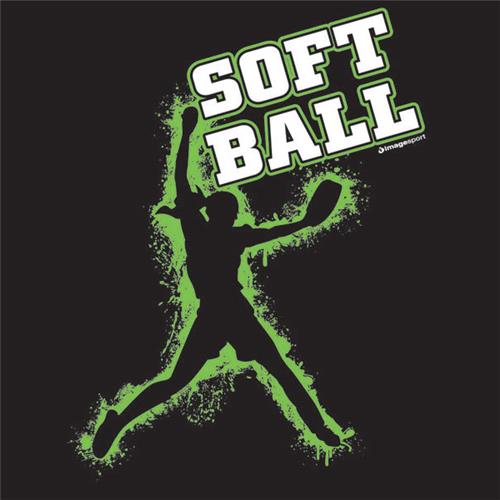 Image Sport Softball Green Player T-shirts