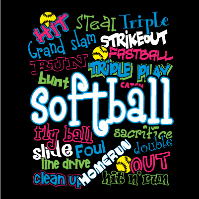 Image Sport Softball Graffiti T-shirts