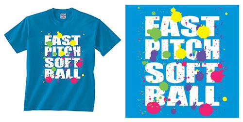 Image Sport Fastpitch Paint Splatter T-shirts