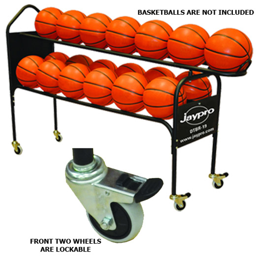 19 BALL DELUXE BALL RACK W/JAYPRO ON 1 SIDE Basketball Equipment and Gear