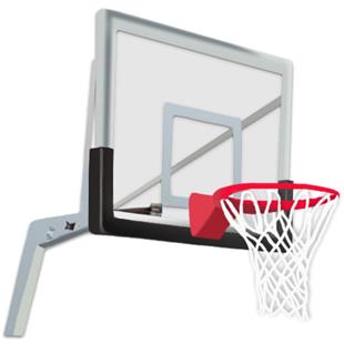 Bison Official High School Basketball System Backboard Rim and Vegas Gold  Padding Package