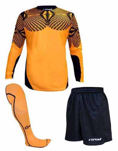 Rinat Geometric Orange Soccer Goalkeeper Kits. Printing is available for this item.