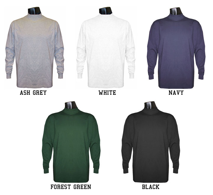 E26654 Long Sleeve Cotton Mock Turtleneck Shirts-Closeout