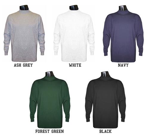 Long Sleeve Cotton Mock Turtleneck Shirts-Closeout