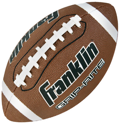 Franklin 5010 Grip-rite Junior Size Rubber Football Synthetic Leather for sale online 