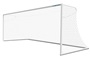 Soccer Goals - Nova Premiere Goal (8 ft.H x 24 ft.W x 4 ft.B x 10 ft.D) - NFHS, NCAA, FIFA Compliant