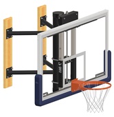 Basketball System Wall-Mounted Shooting Station Adjustable Height (Indoor) - 72" Glass