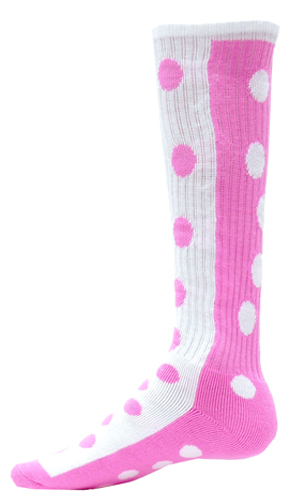 Adult Medium & Small (Black/White) Half & Half Athletic Socks