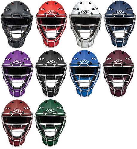 Rubber Matte Hockey Style Baseball Catchers Helmet