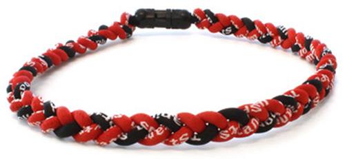D-Bat Titanium Necklaces-Black/Red