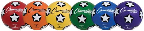 Champion Size 4 Rubber Cover Soccer Ball-Set of 6
