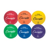 Champion Sports Rubber Volleyball Ball Set of 6 Colors