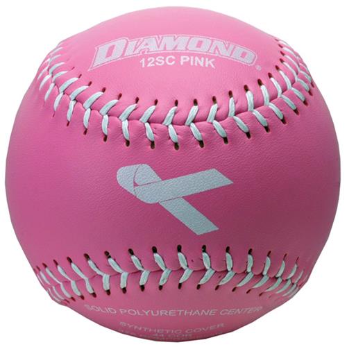 Diamond PINK Ribbon Leather Softballs -Closeout