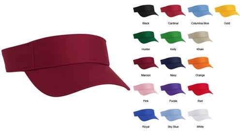 Pacific Headwear 505V Cotton Softball Visors. Embroidery is available on this item.