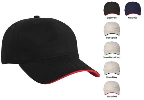 Pacific Headwear 282C Cotton Binded Sandwich Caps. Embroidery is available on this item.