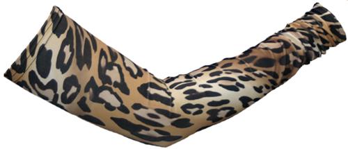 Svforza Women's Brown Cheetah Sleeve Warmer
