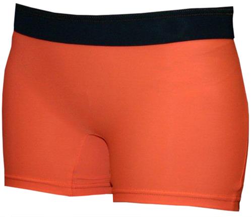 Svforza Neon Orange/Black 4" Compression Shorts