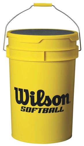 Wilson Yellow Softball Ball Bucket