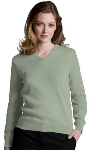 Edwards Misses' V-Neck Long Sleeve Sweater