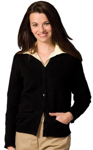 Edwards Womens V-Neck Cardigan with Two Pockets