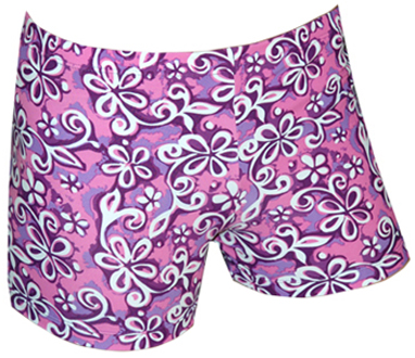 Plangea Spandex 6" Sports Shorts - Floral Print