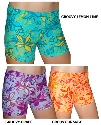 Plangea Spandex 6" Sports Shorts - Groovy Print