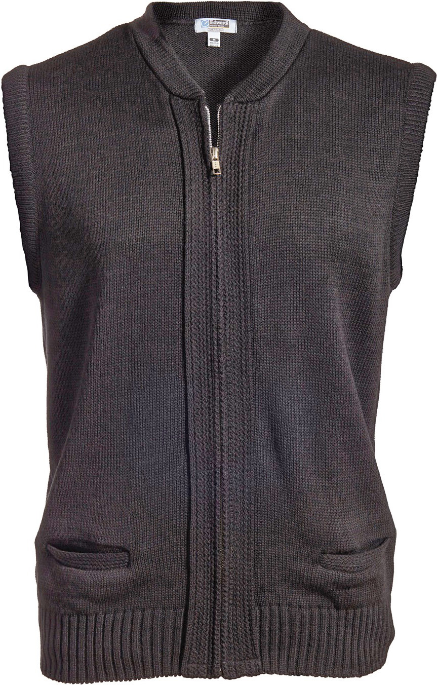 E28457 Edwards Unisex Full Zip Heavyweight Sweater Vest