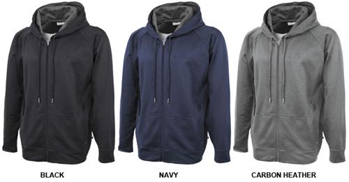 Pennant Mens Performance Fleece Full Zip Hoodies. Decorated in seven days or less.