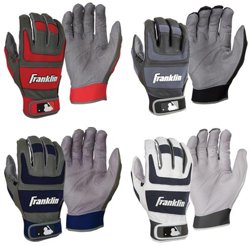 Gants De Frappe Baseball Franklin Shok-Sorb - Adulte Taille M - Blanc/Noir