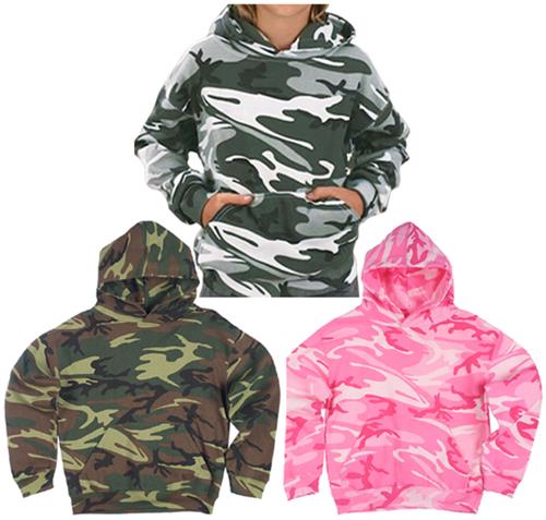 LAT Sportswear Youth Camo Pullover Hoodie