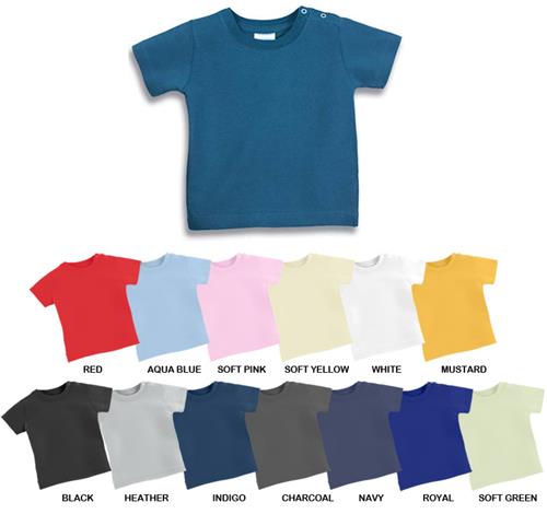 LAT Sportswear Infant Softy Snap Shoulder T-Shirt