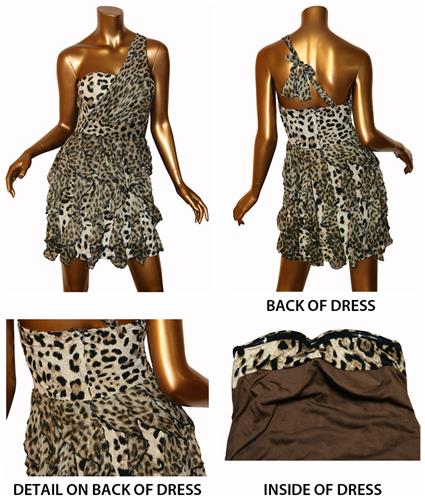 ICU Collection Animal Print Off The Shoulder Dress