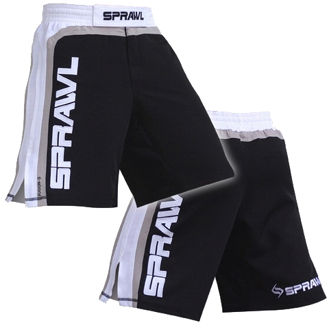 32 Sprawl MMA Vlex 2 Series Fight Shorts Plain Black 