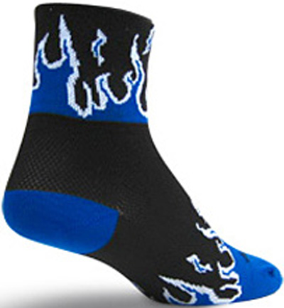 Sockguy Classic Blue Flames Socks