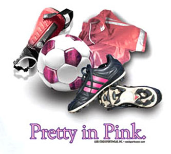 Pretty in Pink soccer tshirts