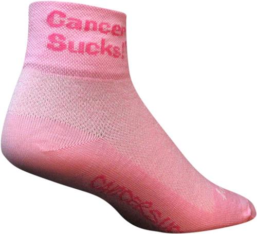 Sockguy Classic Cancer Sucks Pink Socks. Free shipping.  Some exclusions apply.