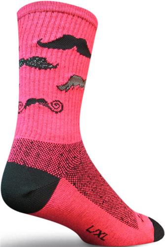 Sockguy Mustache Crew Socks. Free shipping.  Some exclusions apply.