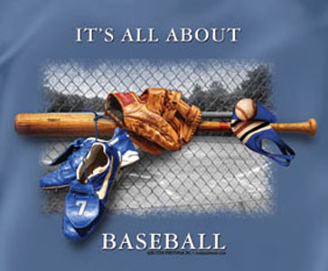 All About Baseball Slate Blue tshirts
