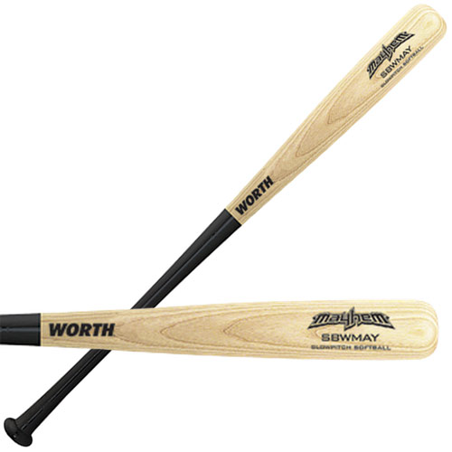 Worth SBWMAY Mayhem Ash Wood Softball Bat - Baseball Equipment & Gear