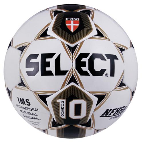 Select IMS/NFHS Numero 10 Soccer Ball Wt/Bk/Gold